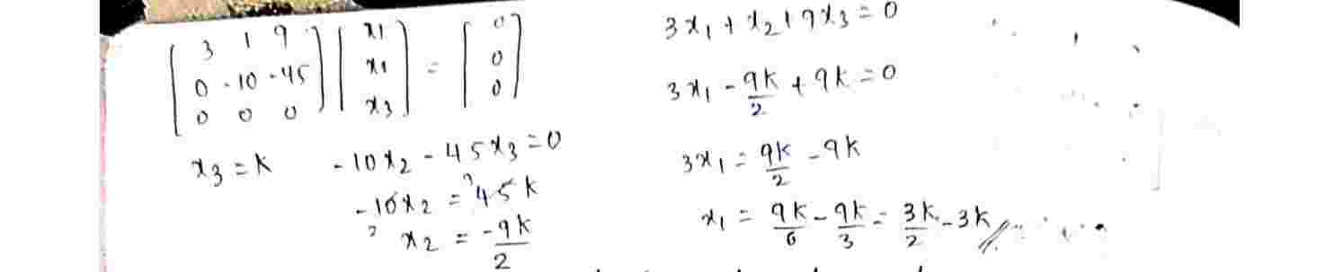 System of homogeneous linear equations