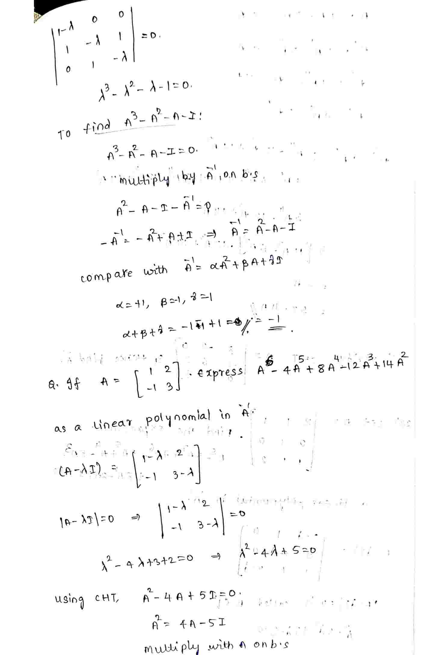 Cayley-Hamilton theorem