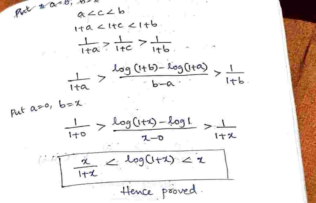 Lagrange's mean value theorem