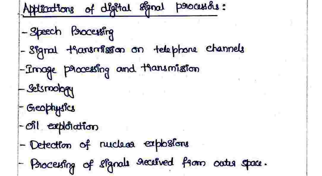 Applications of Digital Signal Processors