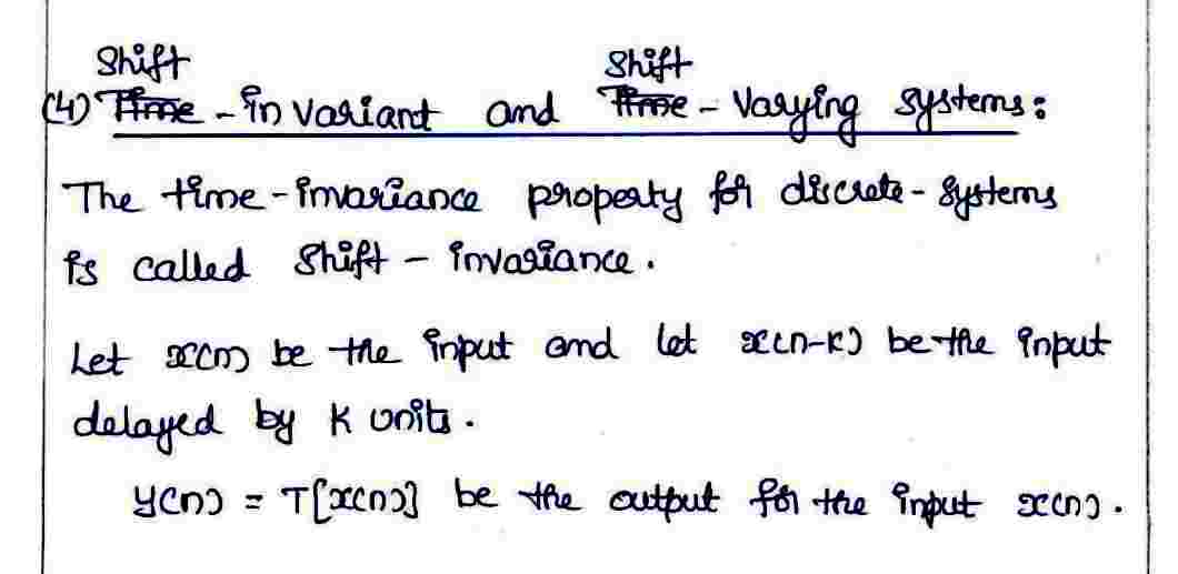 Shift-in Variant and Shift-Varying Systerms