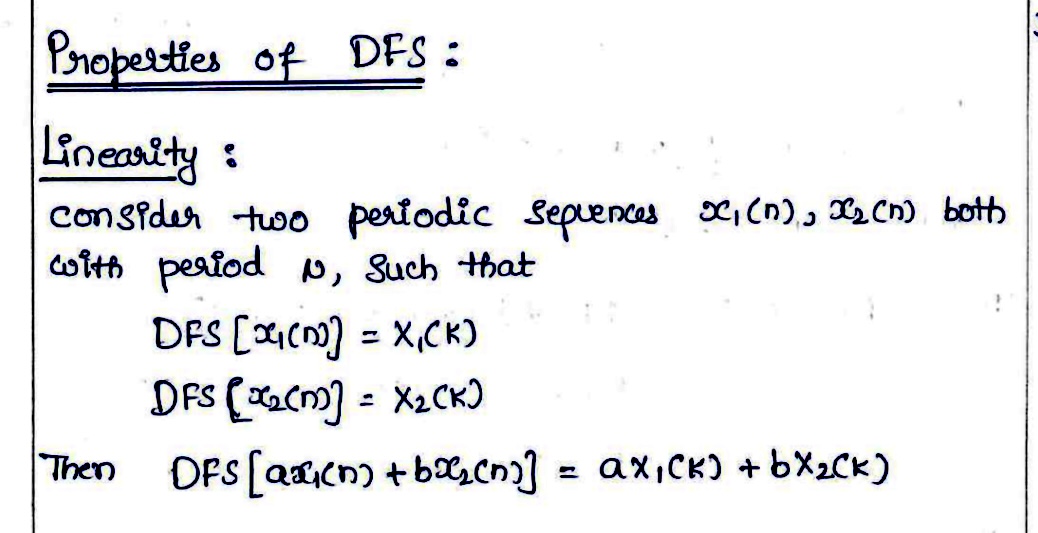 Properties of DFS