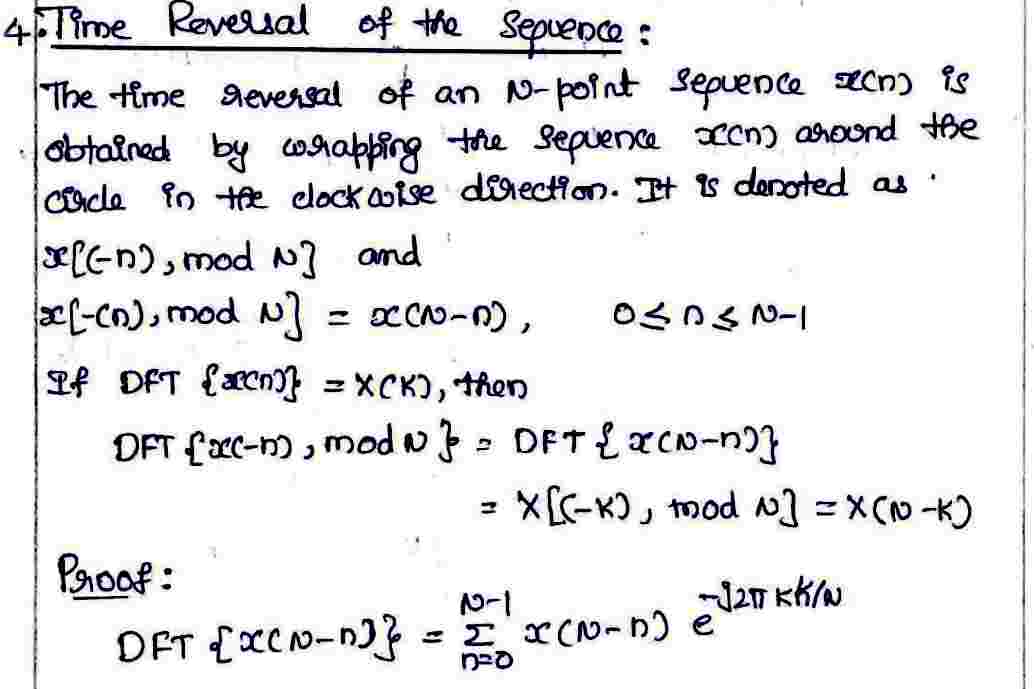 Time Reversal of the Sequences