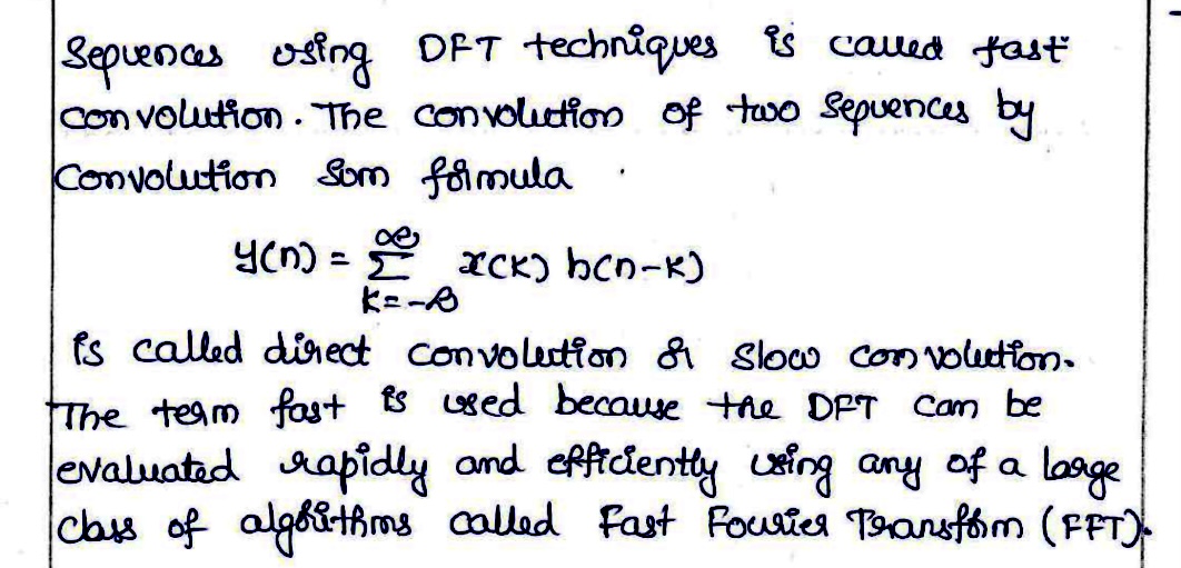 Linear Convoliution Using DFT