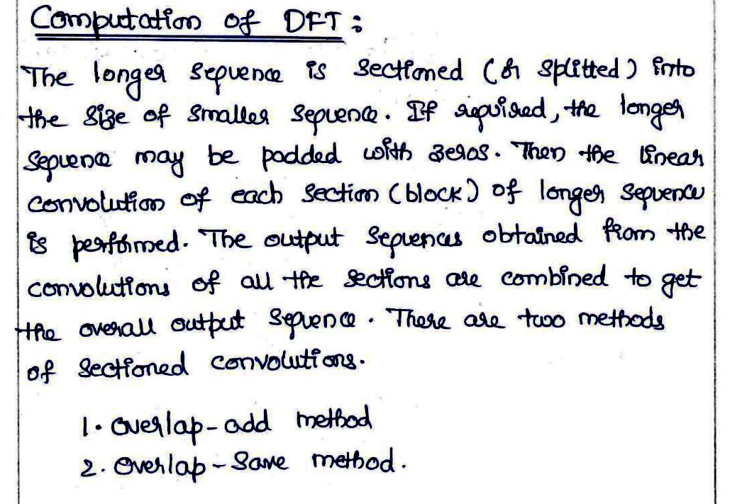 Computation of DFT