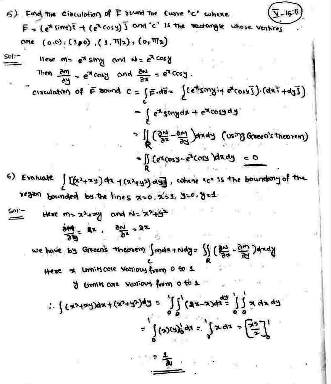 Applications Of Green's Theorem